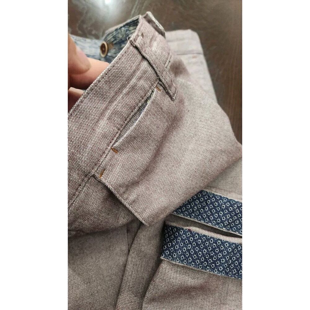 Ted Baker London Pants Mens 38R Flat Front Mid Rise Straight Leg Trousers Cotton - Picture 11 of 11